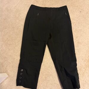 Style & Co. Black Women's Capris with Button Detail